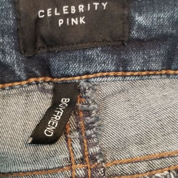 Celebrity Pink Womens Jeans Juniors Size 9 Boyfriend Distressed Stretch - Picture 9 of 10